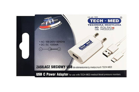 Oryginalny zasilacz sieciowy USB TECH-MED