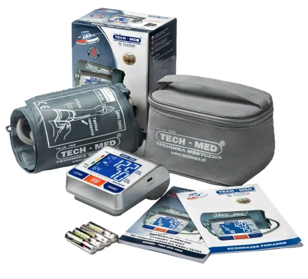 Ciśnieniomierz elektroniczny TMA-500 PRO TECH-MED, pomiar podczas pompowania, wykrywa arytmię, pamięć 2x120, 22-42 cm