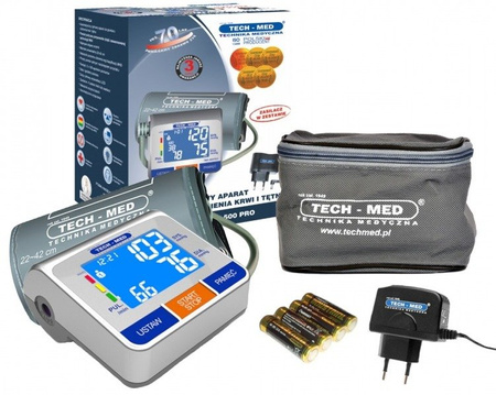 Ciśnieniomierz elektroniczny TECH-MED TMA-500 PRO z zasilaczem