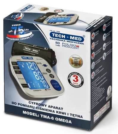 TMA-6 OMEGA upper arm blood pressure monitor with power supply
