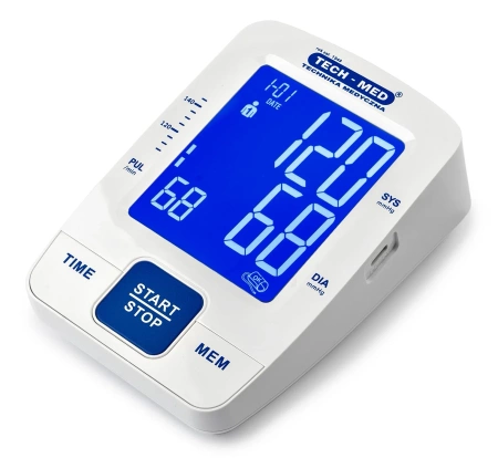 Ciśnieniomierz TMA-CONTROL 5 TECH-MED z funkcją mowy, pomiar podczas pompowania, pamięć 2x120, 22-42 cm