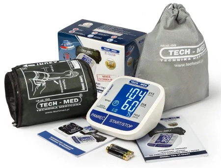 Ciśnieniomierz elektroniczny TMA-20 SMART TECH-MED, pomiar podczas pompowania, wykrywa arytmię