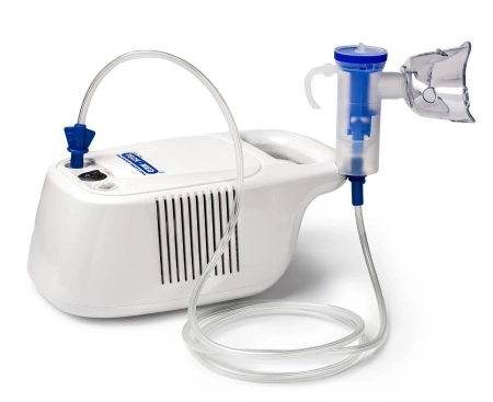 Inhalator kompresorowy z irygatorem TM-NEB HOSPI TECH-MED – do nebulizacji i oczyszczania zatok, do pracy ciągłej, 2 maski