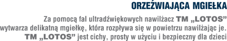 Ultradźwiękowy nawilżacz powietrza z jonizatorem TM LOTOS (czarny)