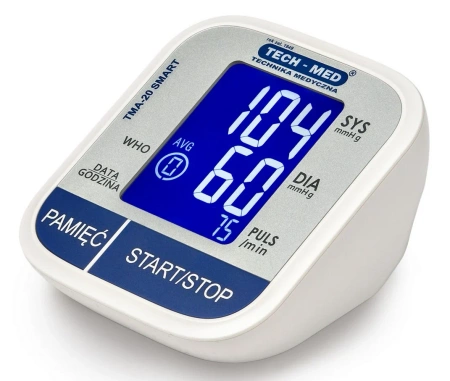 Ciśnieniomierz elektroniczny TMA-20 SMART TECH-MED, pomiar podczas pompowania, wykrywa arytmię