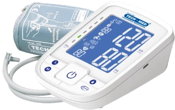 Ciśnieniomierz TMA-INTEL 11 TECH-MED z funkcją mowy, wykrywania migotania przedsionków AF, pomiar podczas pompowania, pamięć 2x120, 22-42 cm