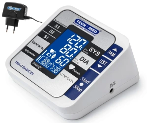TMA-3BASIC upper arm blood pressure monitor (B) with power adapter