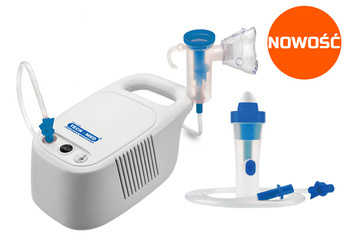 Inhalator kompresorowy z irygatorem TM-NEB HOSPI TECH-MED – do nebulizacji i oczyszczania zatok, do pracy ciągłej, 2 maski